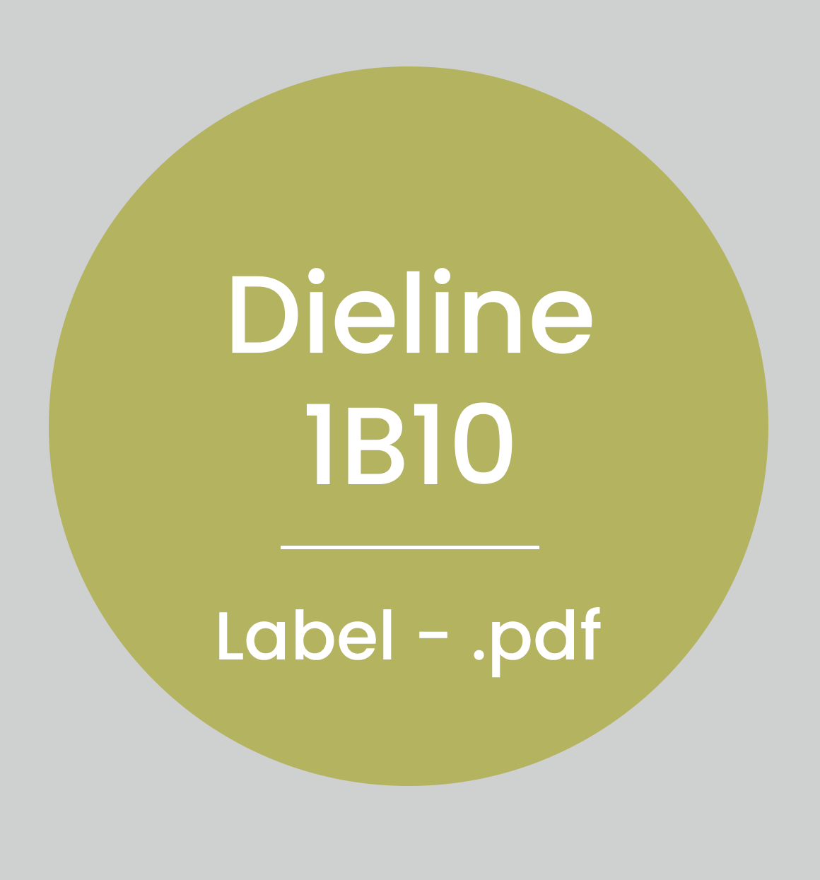 PDF 1x10 Plus View E1B10 label