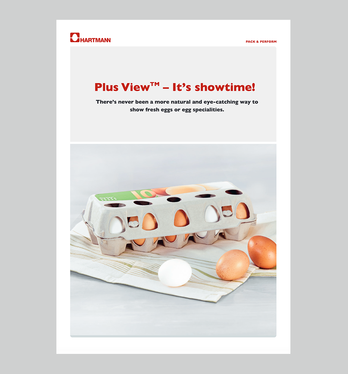 Plus View™  - It’s showtime! For fresh eggs or egg specialities