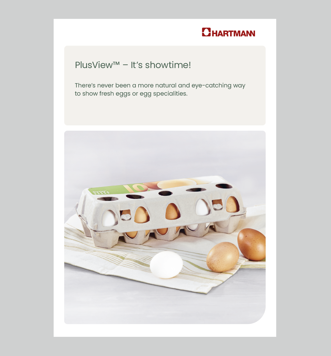 Plus View™  - It’s showtime! For fresh eggs or egg specialities