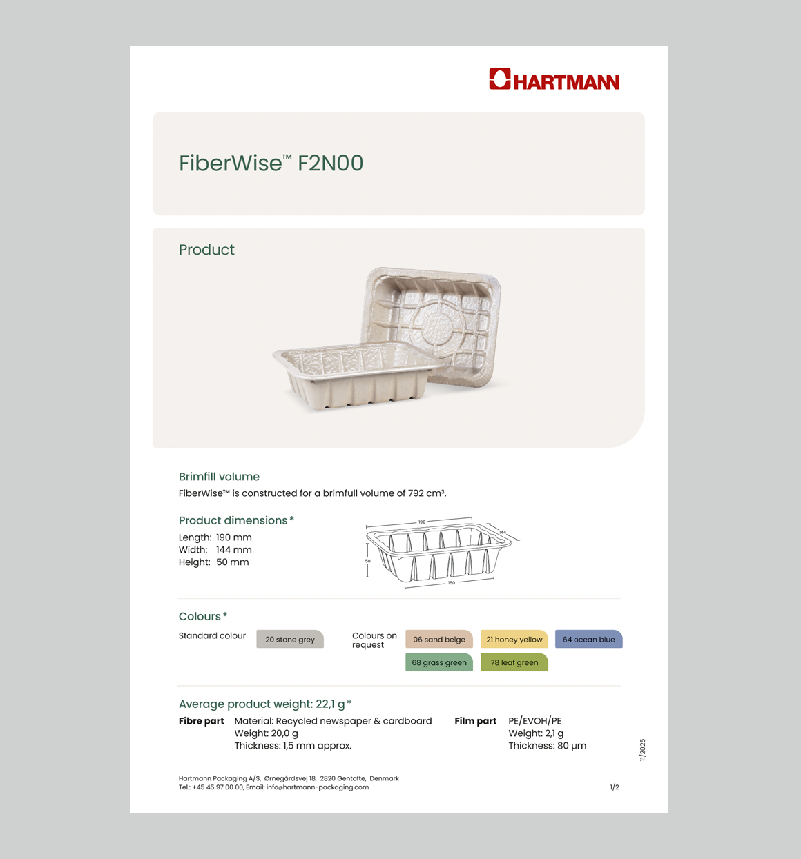 Data sheet FiberWise™ F2N00