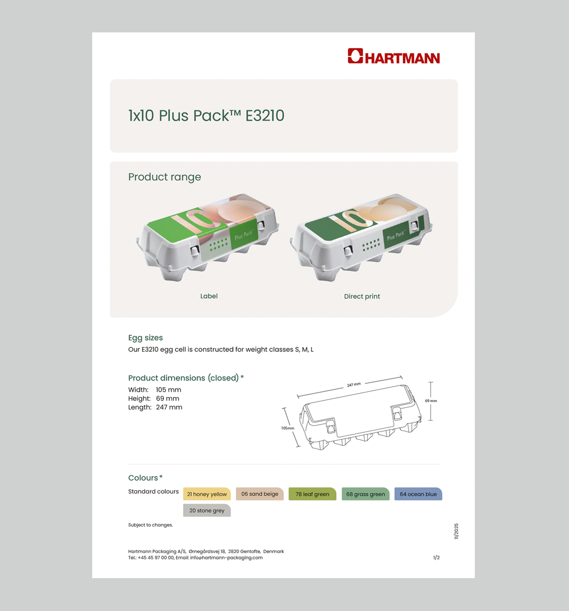 Data sheet 1x10 Plus Pack E3210