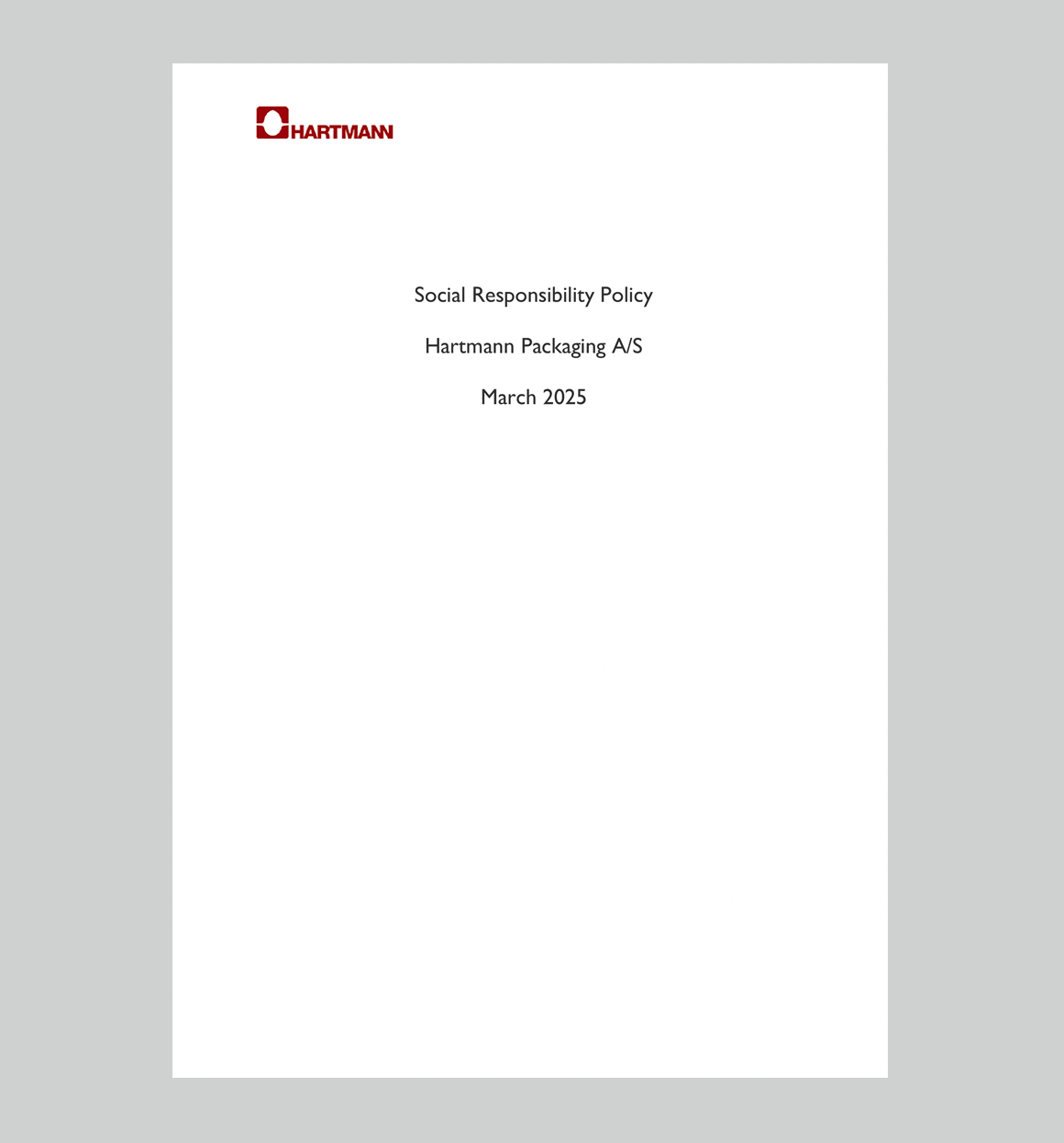 Social responsibility 2025