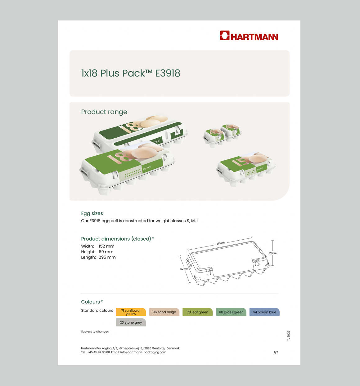 Data sheet Plus Pack 1x18 E3918
