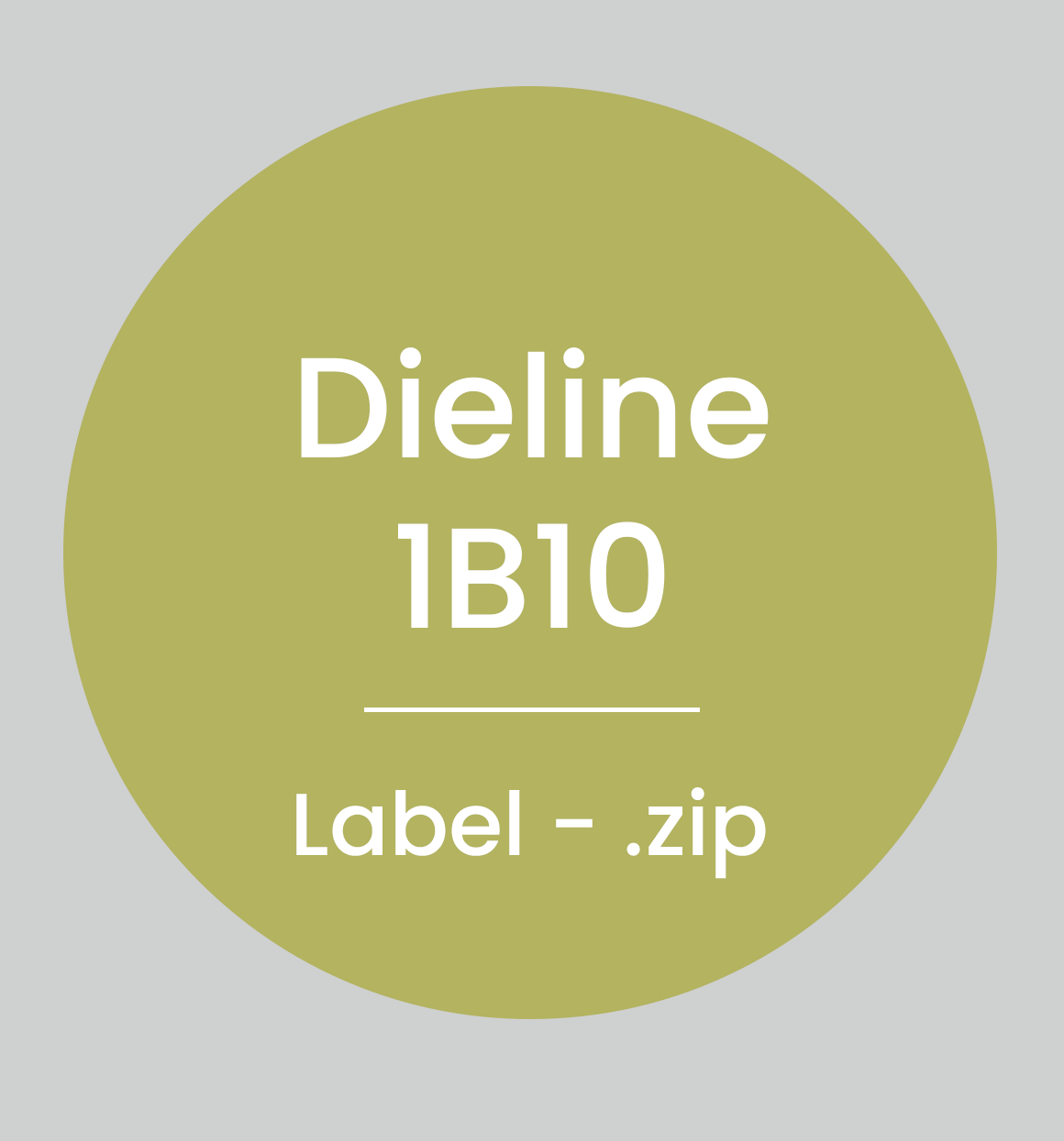 ZIP 1x10 Plus View E1B10 label