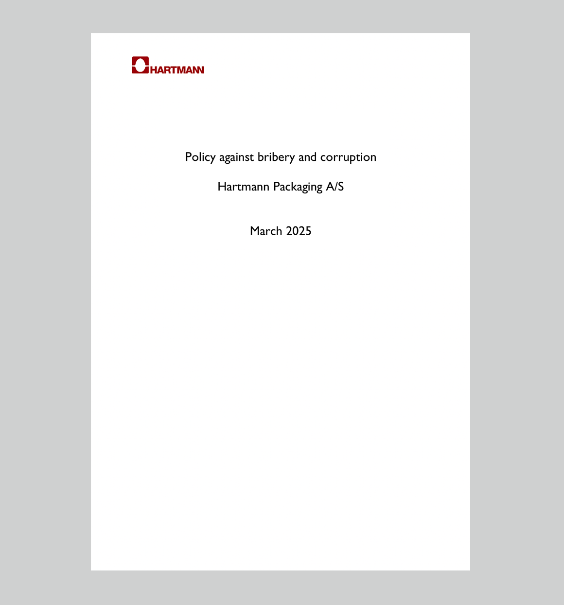 Anti Bribery and Corruption Policy