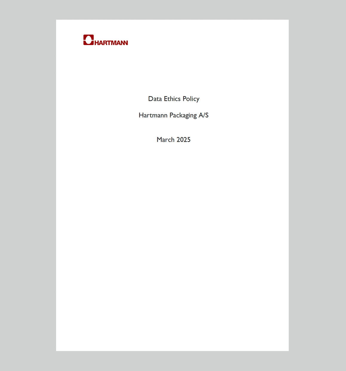 Data Ethics Policy 2025